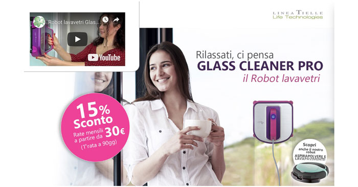 Glass Cleaner PRO: il robot lavavetri